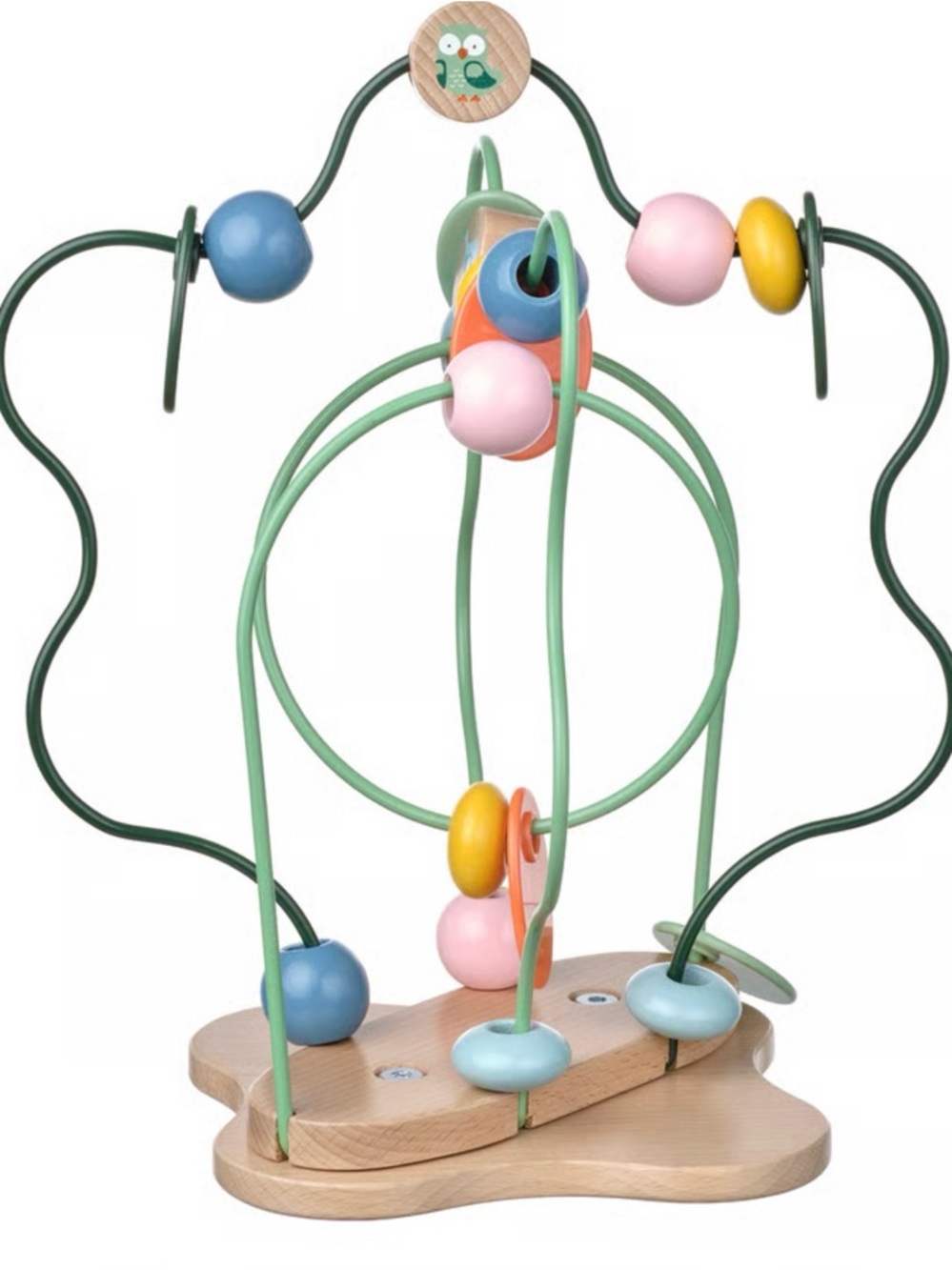 UPPSTÅ
Bead maze, multicolor. Wooden Bead Maze Activity Toy - Pastel Green